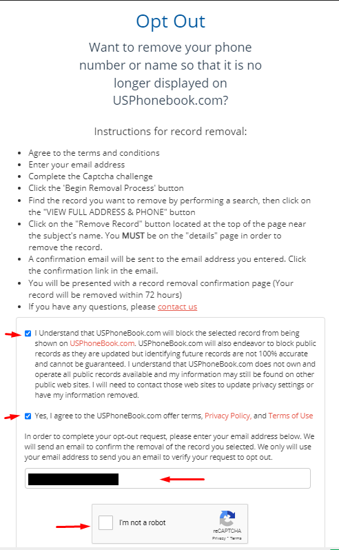 Remove Yourself From USPhoneBook.com - DeleteMyInfo
