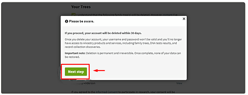Ancestry.com opt out