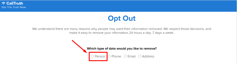 CallTruth.com opt out