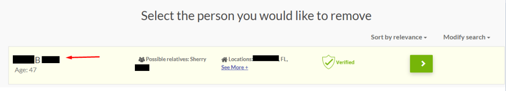 PeopleSearcher.com opt out