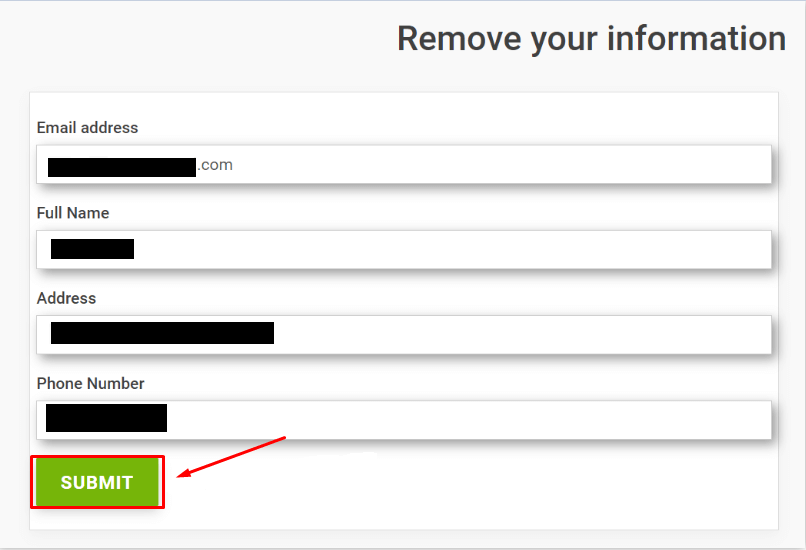 PeopleSearcher.com opt out