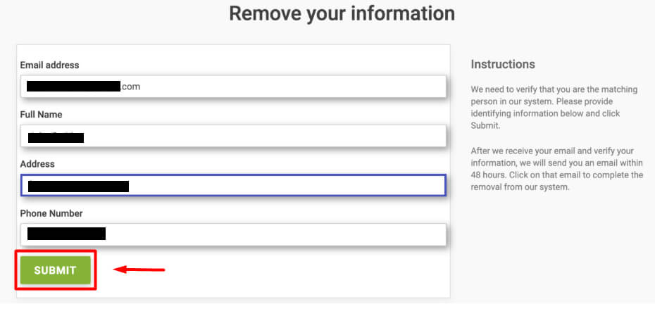 PrivateRecords.net Opt Out