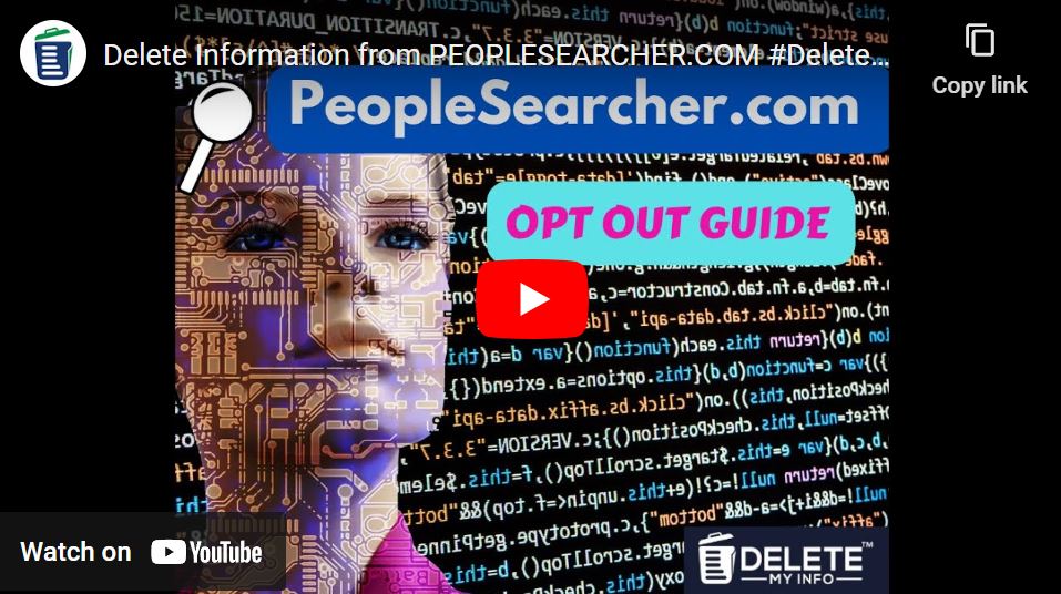 how to remove information from peoplesearchnow com